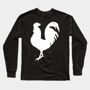 Chicken Rooster Silhouette Long Sleeve T-Shirt